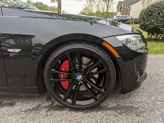 Clean BMW 335i with our new GEN3 Overlay in Powder Red